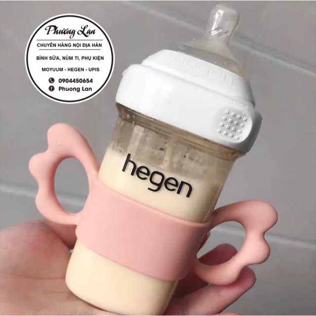 Tay cầm bình sữa silicon thiên thần vừa các bình cổ rộng Moyuum/Upis/Grosmimi/MotherK