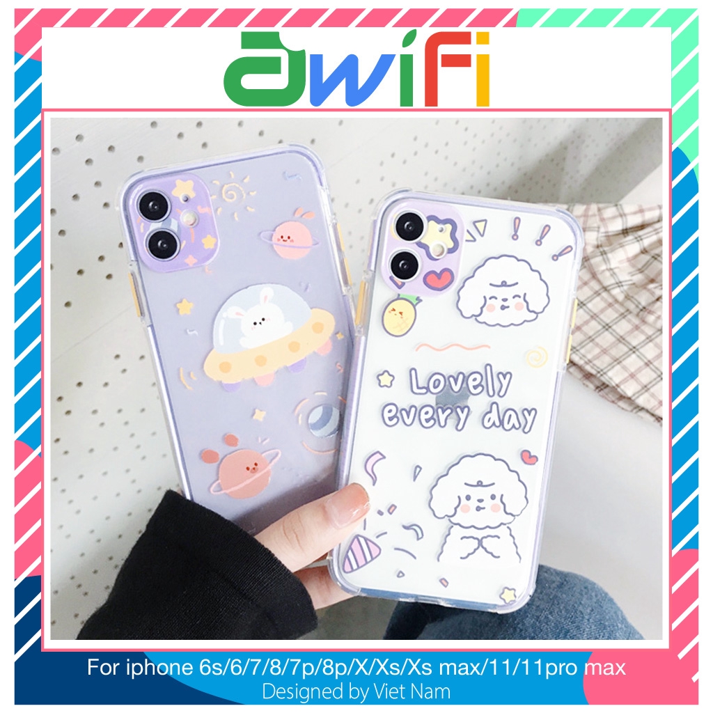 Ốp lưng iphone lovely trong 4 góc 5/5s/6/6plus/6s/6splus/7/7plus/8/8plus/x/xr/xs/11/12/pro/max/plus/promax - Awifi V2-1 | BigBuy360 - bigbuy360.vn