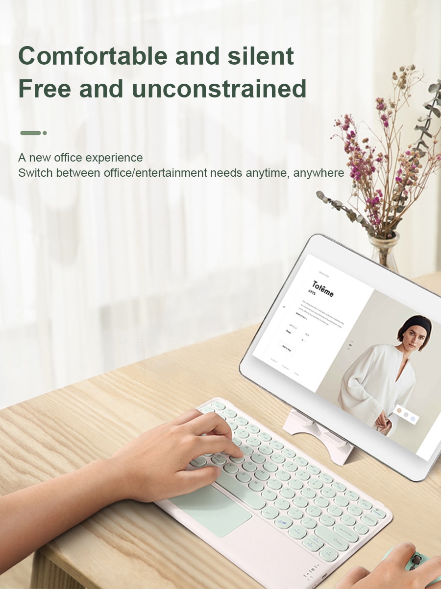 ANDROID Bàn Phím Không Dây Mini 10inch Cho Ipad Pro 11 12.9 9.7 10.5 7th 8th Gen 10.2 Air 4 4th Gen 10.9 Inch 2020 2021 | BigBuy360 - bigbuy360.vn