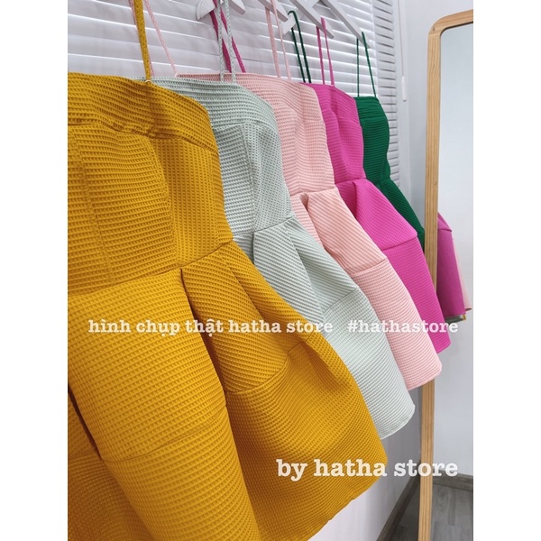 ĐẦM CÚP NGỰC 2 DÂY DÁNG XÒE CHẤT XỐP PUPPLY KÈM ẢNH THẬT | BigBuy360 - bigbuy360.vn