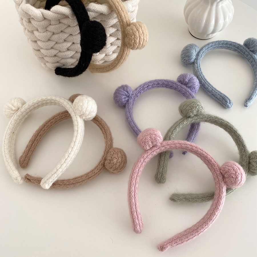 Băng Đô Cài Tóc J20112304 Vải Len Đáng Yêu Cho Nữ