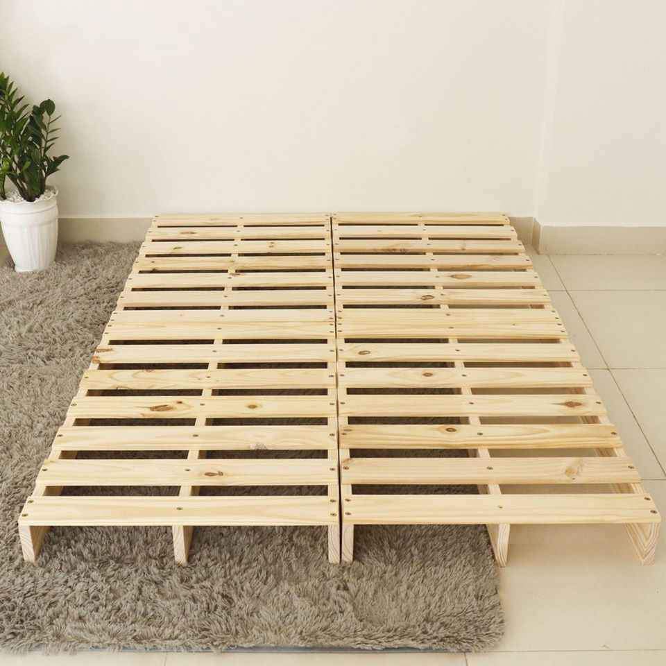 Giường palet gỗ thông 1m6 x 2m