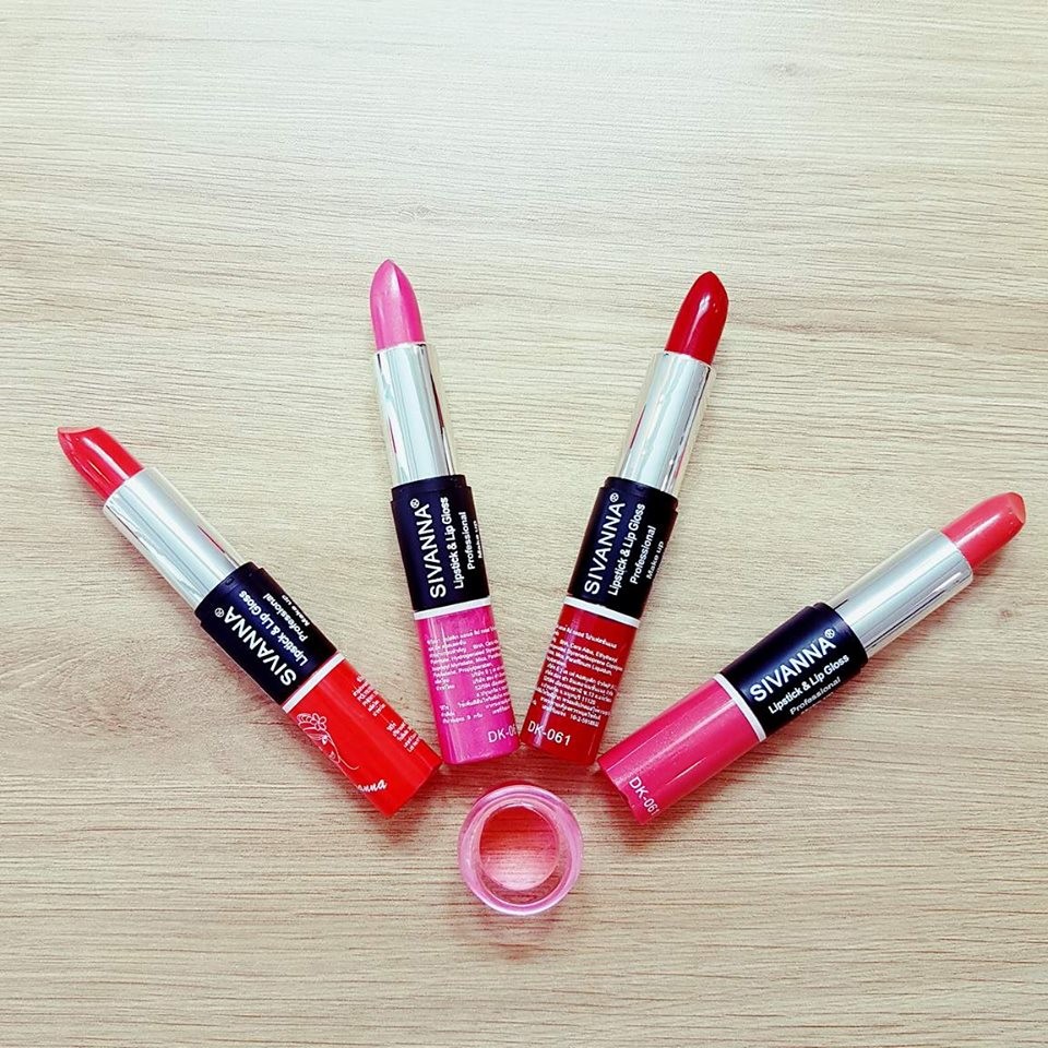 Son hai đầu Sivanna Lipstick & Lip Gloss