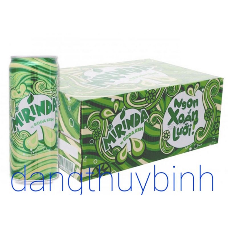 Thùng nước ngọt Mirinda Sođa kem 24 lon 330ml