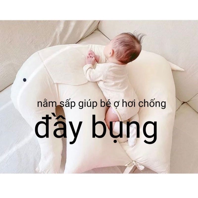 gối chống trào ngược cho bé ( hình voi con ảnh thật ) hàng cao cấp