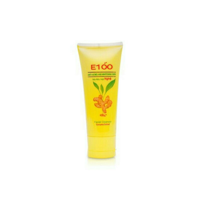 Sữa rữa mặt Nghệ E100 100g ⚡ CAM KẾT CHÍNH HÃNG ⚡ Sữa rửa mặt tinh chất nghệ ngăn ngừa mụn, giữ ẩm cho da