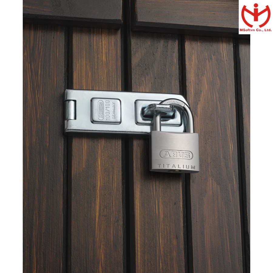 [Q5.HCM] Ổ khóa ABUS 64TI/60 thân TITALIUM rộng 60mm chìa răng cưa - MSOFT