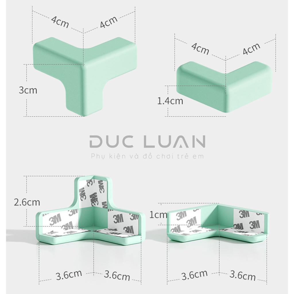 Miếng bọc góc bàn silicon giữ an toàn cho bé - Bọc cạnh bàn