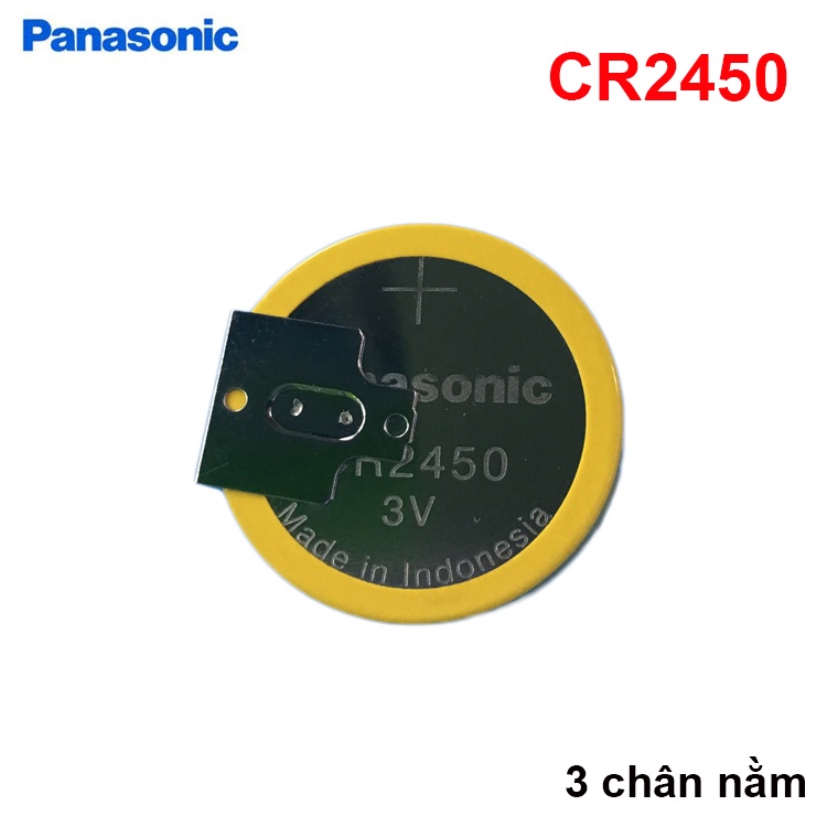 Pin nồi cơm Nhật Panasonic CR2450 hàn chân (loại 3 chân)
