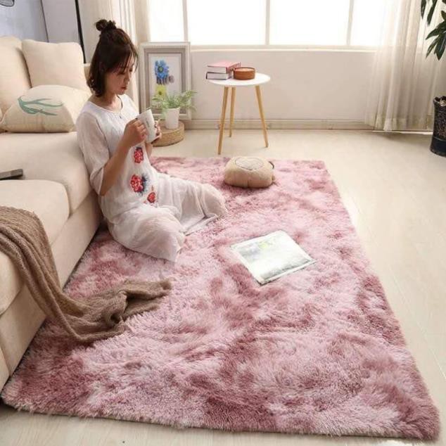 Thảm lông loang Muji chính hãng 1m5*2m/1m6*2m