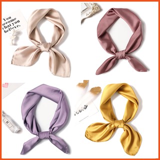 Khăn Lụa Vuông Trơn - Khăn Turban Vuông - Khăn Quàng Cổ Size 70x70CM Mẫu Mới Nhất Cho Nàng