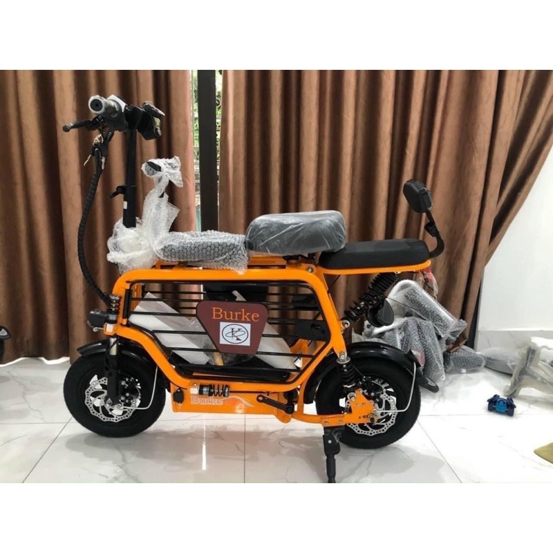 Xe đạp điện mini Burke 2022 pin 15A Bảo hành chính hãng 3 năm, xe 3 ghế