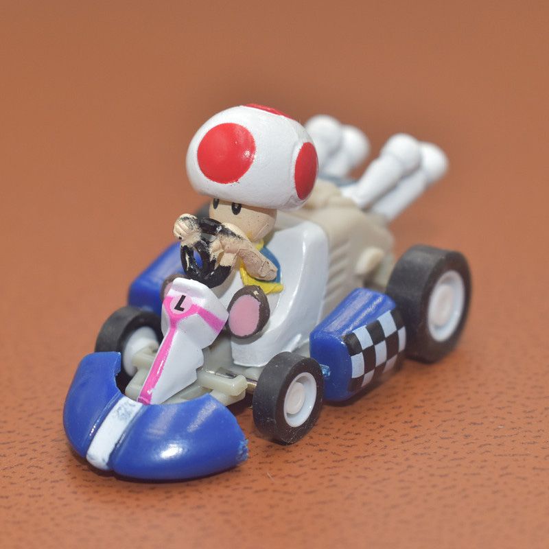 Set 6 Mô Hình Nhân Vật Game Super Mario Bros Kart 5.5cm