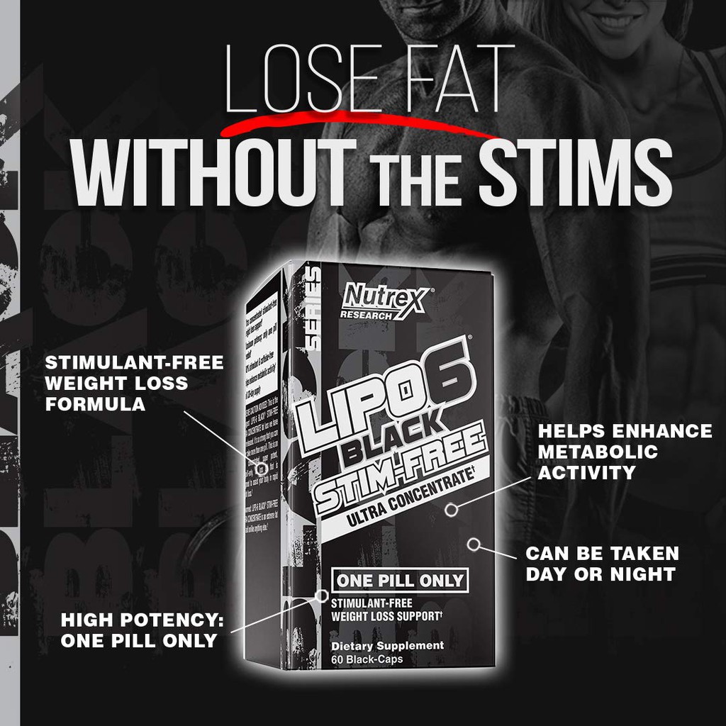 NUTREX LIPO6 STIM FREE - LIPO 6 ĐỐT MỠ KHÔNG CHỨA CAFFEINE