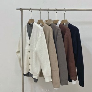Áo len Cardigan nam Màu Trơn Basic Dáng Hàn Quốc 514