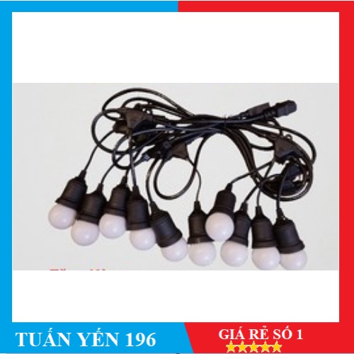 ⚡️Dây Đèn Trang Trí Ngoài Trời Ping Pong Đuôi Chuông Kèm Bóng ⚡️