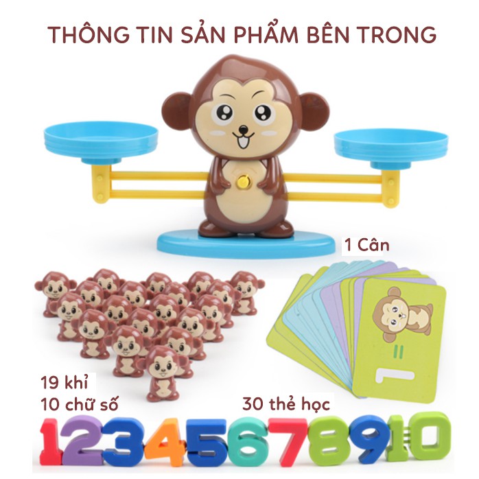 Đồ chơi giáo dục cho bé, cân toán học tư duy trí tuệ, chất liệu nhựa ABS cao cấp, không mùi an toàn cho trẻ
