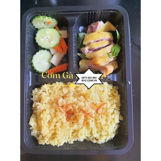 Hộp nhựa đựng cơm 3 ngăn JB HT88 (100 Bộ - kèm nắp)