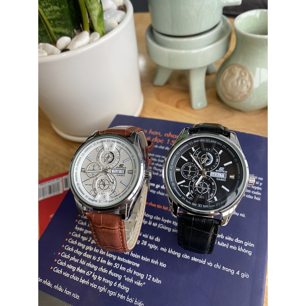 [HÀNG CHÍNH HÃNG] Đồng hồ casio, đồng hồ nam sử dụng chất liệu dây da, thép không gỉ 316L, chống chịu nước tốt, lịch sự