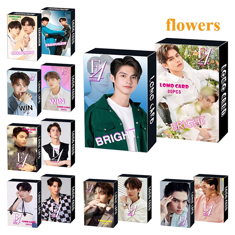 Set 30 Tấm Thẻ Ảnh Lomo F4 Thái Lan Bright Win DEW NANI Zeenunew Kinnporsche