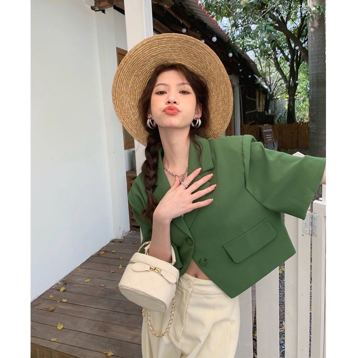 Áo Khoác Blazer Tay Ngắn Thời Trang Hàn Quốc | BigBuy360 - bigbuy360.vn