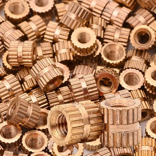 Set 100 vòng đệm ren bằng đồng thau màu vàng M3*5mm 5mm (OD)