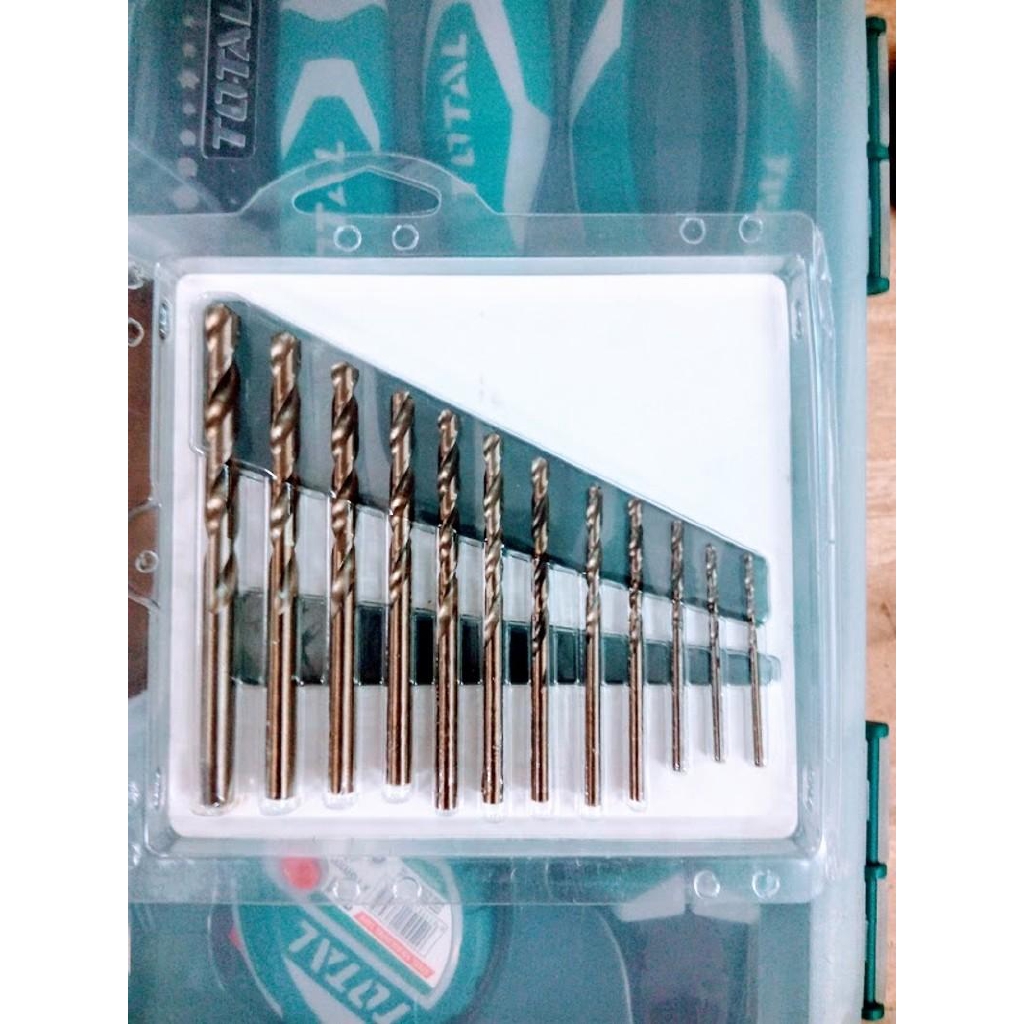 Bộ mũi khoan kim loại HSS 12 chi tiết Total TACSD0125