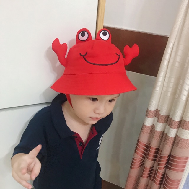 NÓN RỘNG VÀNH - HÌNH CUA 3D CUTE CHO BÉ