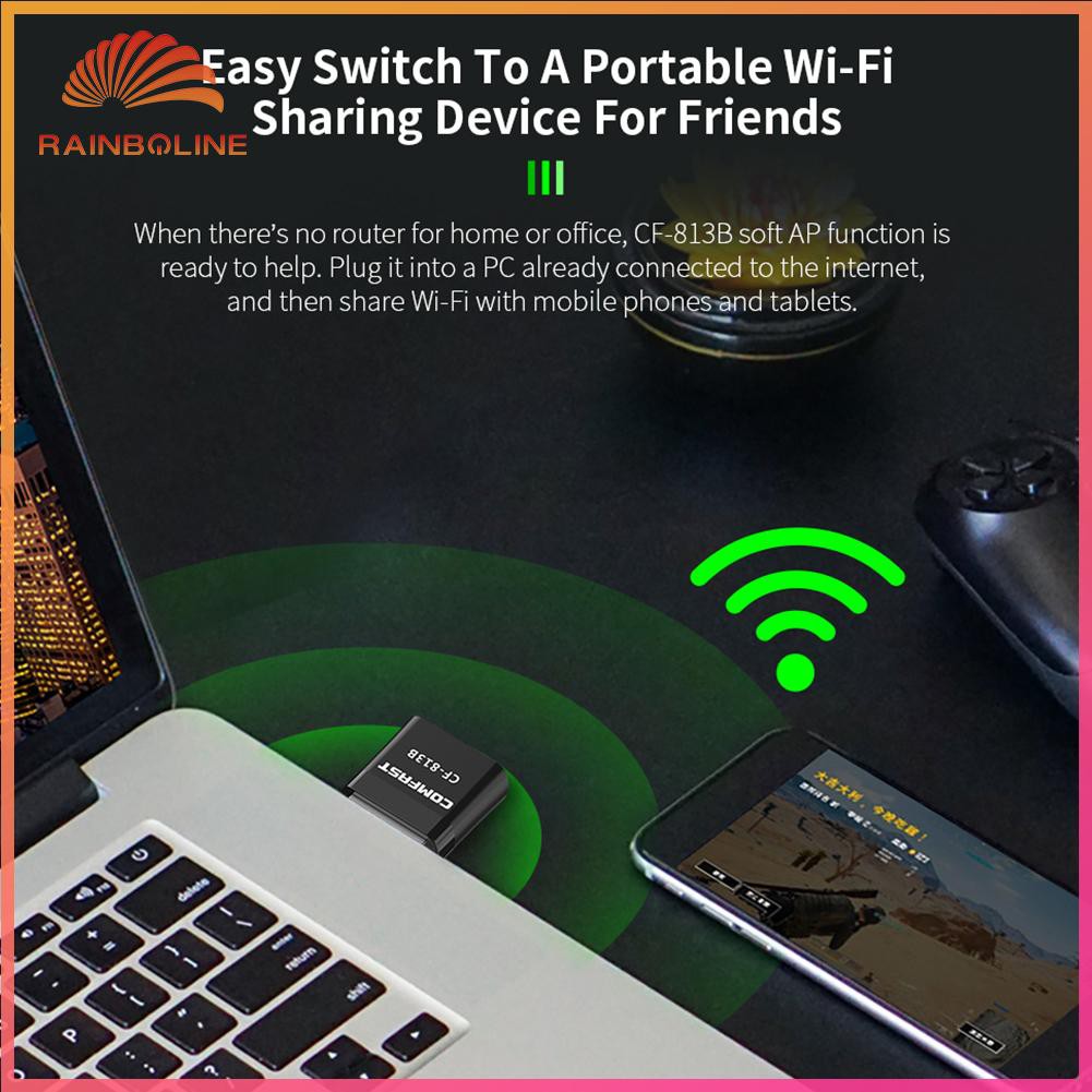 Usb Nhận Tín Hiệu Wifi Bluetooth 4.2 Comfast Cf-813B 650m | BigBuy360 - bigbuy360.vn