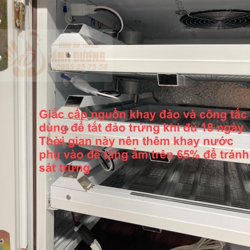 Máy Ấp Trứng Nam An F200 - 216 quả trứng gà -TẶNG máy phun sương tự động tự hút nước ngoài