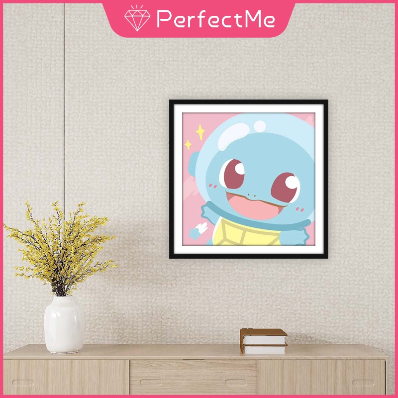 Bộ Tranh Đính Đá 5D Tự Làm Hình Pokemon Pika-Chu Hoạt Hình Kích Thước 30x30cm Trang Trí Nhà Cửa