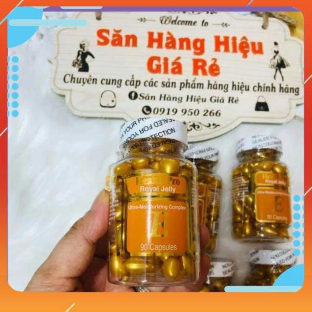 [Sale1205]Viên nang tinh chất sữa ong chúa kết hợp Vitamin E Hủ 90 viên