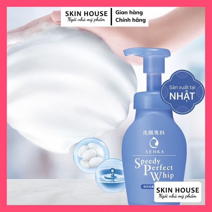Sữa Rửa Mặt Tạo Bọt SENKA Cho Da Dầu Và Da Thường 150ml Speedy Perfect Whip