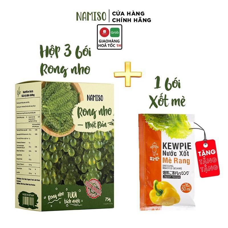 [CHÍNH HÃNG 100%] Rong Nho Tách Nước Namiso Organic 100% - 25G 1 gói - Ăn ngon sức khỏe tốt Dáng đẹp | BigBuy360 - bigbuy360.vn