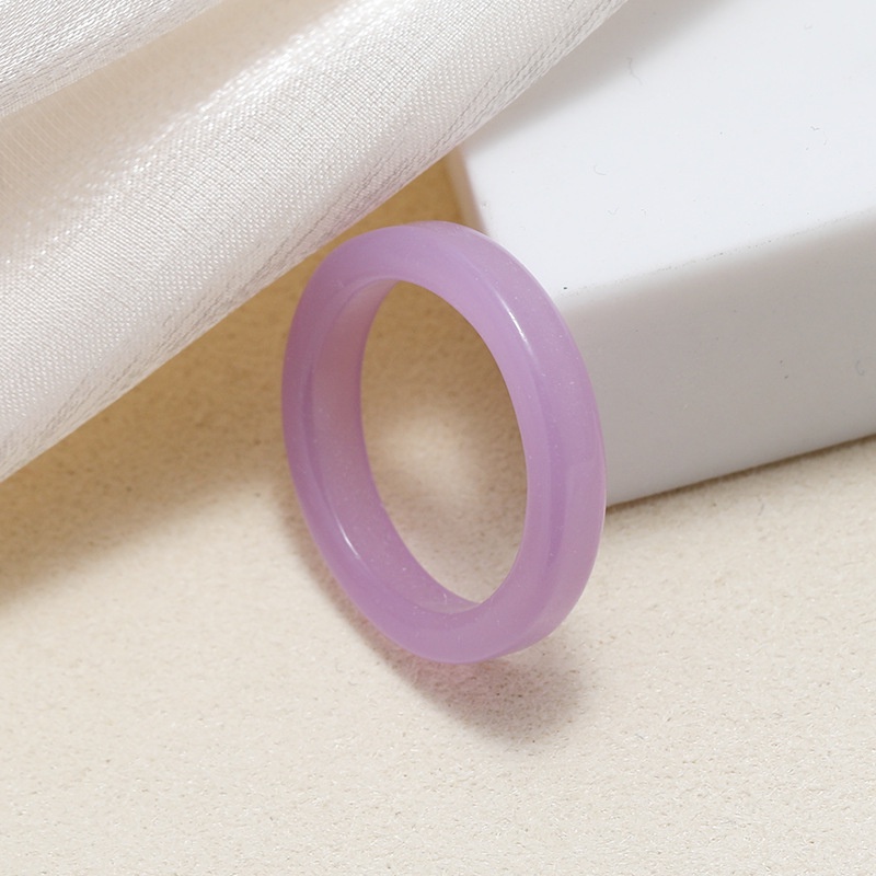 Nhẫn nhựa acrylic màu kẹo ngọt thời trang Hàn Quốc cho nữ