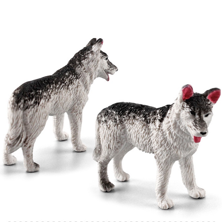 Mô Hình Đồ Chơi Chú Chó Husky Mini Đáng Yêu Cho Bé