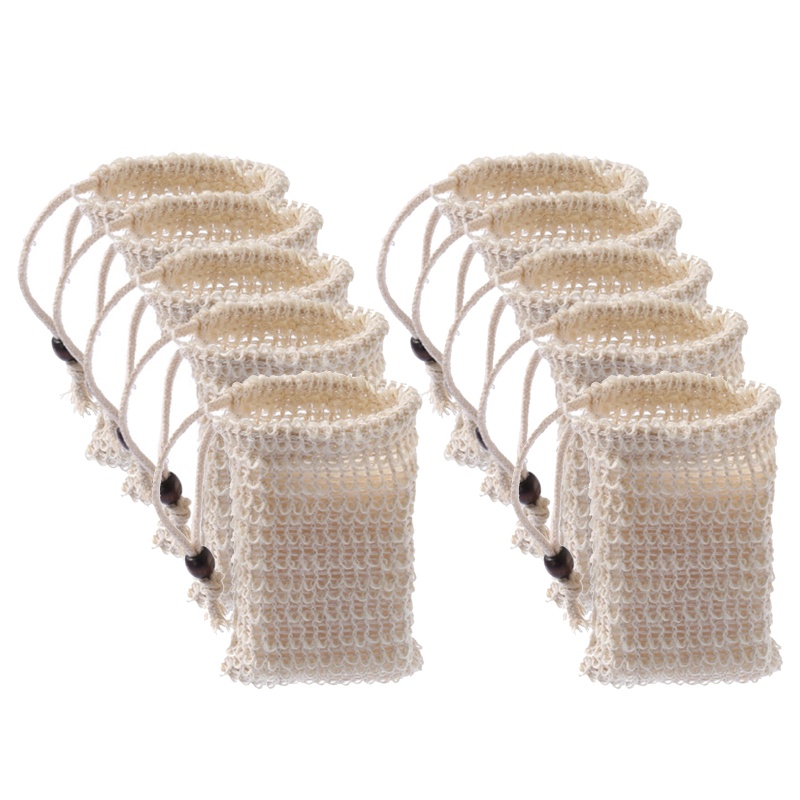 Set 10 Túi Đựng Xà Phòng Mát Xa Tẩy Tế Bào Chết Tiện Dụng