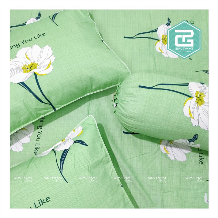 Bộ ga gối Thắng lợi cotton 100% hàng chuẩn có in logo