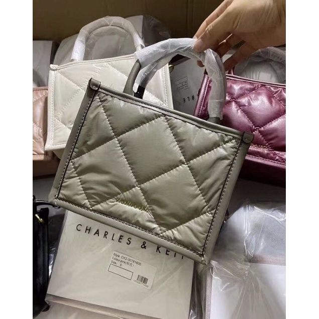 Túi cnk tote tay cầm ô trám