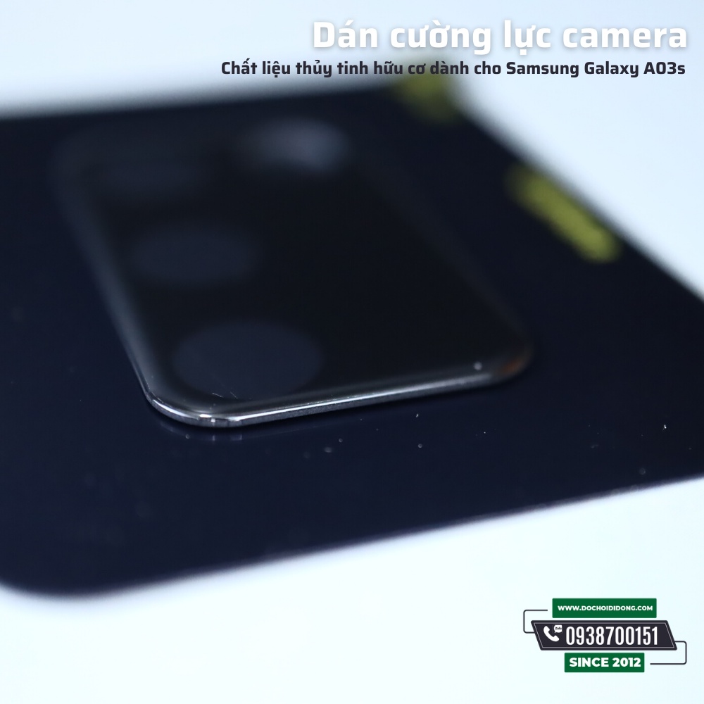 Miếng dán cường lực camera Samsung A03s thủy tinh hữu cơ
