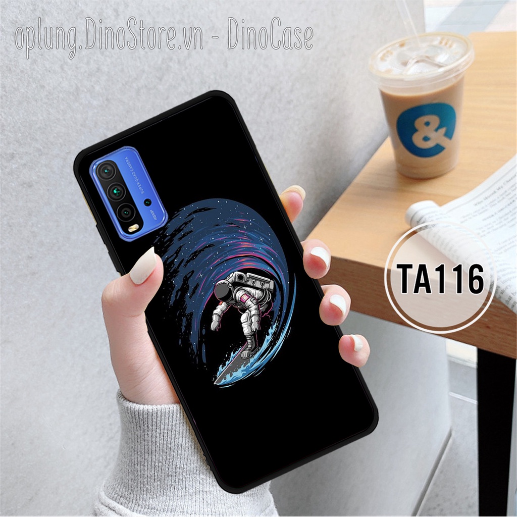 Ốp lưng Xiaomi Redmi 9/9A/9C - Redmi 9T/PocoM3 - Ốp điện thoại Xiaomi in hình phi hành gia vũ trụ astronauts đáng yêu.