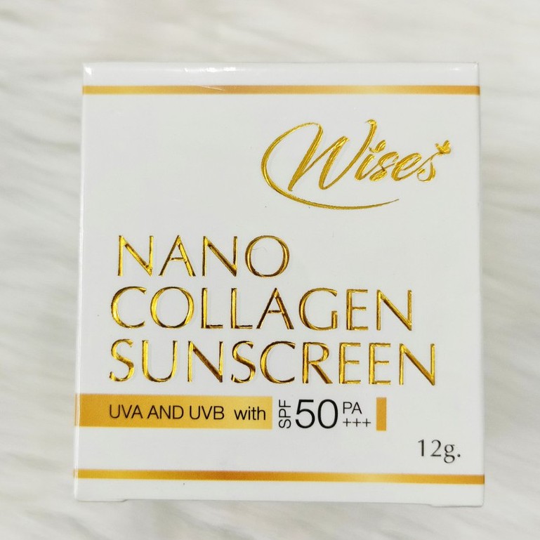 Kem Chống Nắng Che Khuyết Điểm WISE Nano Collagen Sunscreen 12g