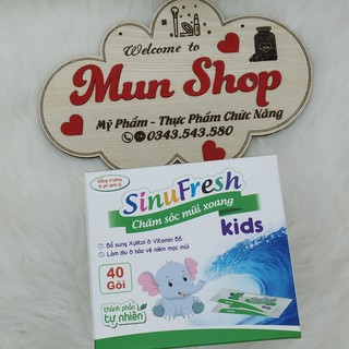 SinuFresh Kids - Muối rửa mũi xoang trẻ em hộp 40 gói