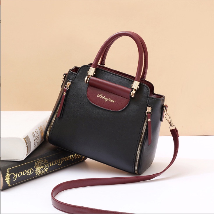 Túi xách công sở nữ da sần nhiều ngăn khóa hai bên BAG U POHO285