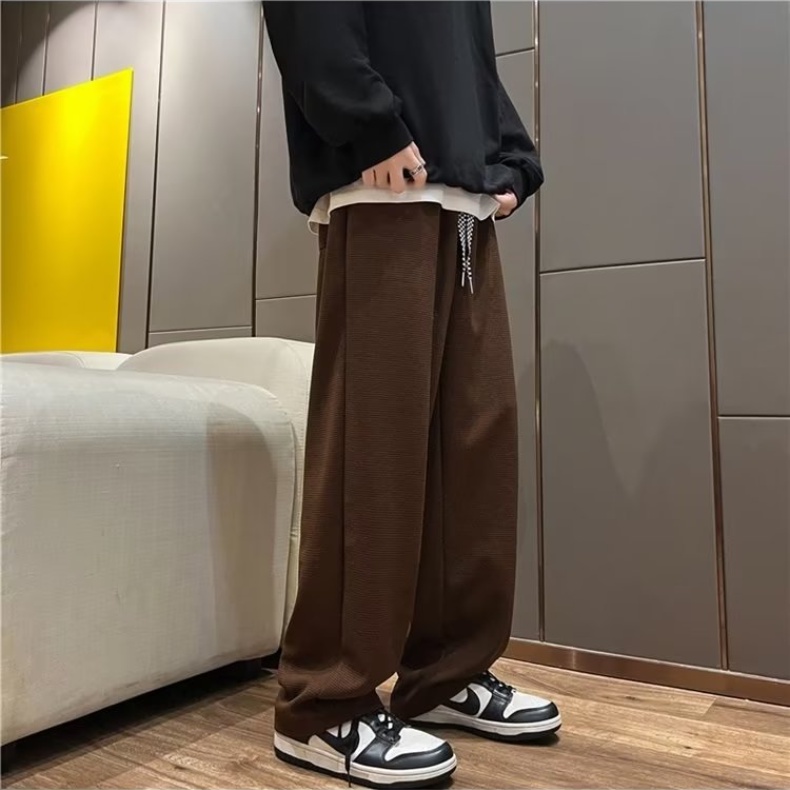 Quần Dài Ống Đứng Lưng Cao Thời Trang Hàn Quốc Cho Nam Nữ