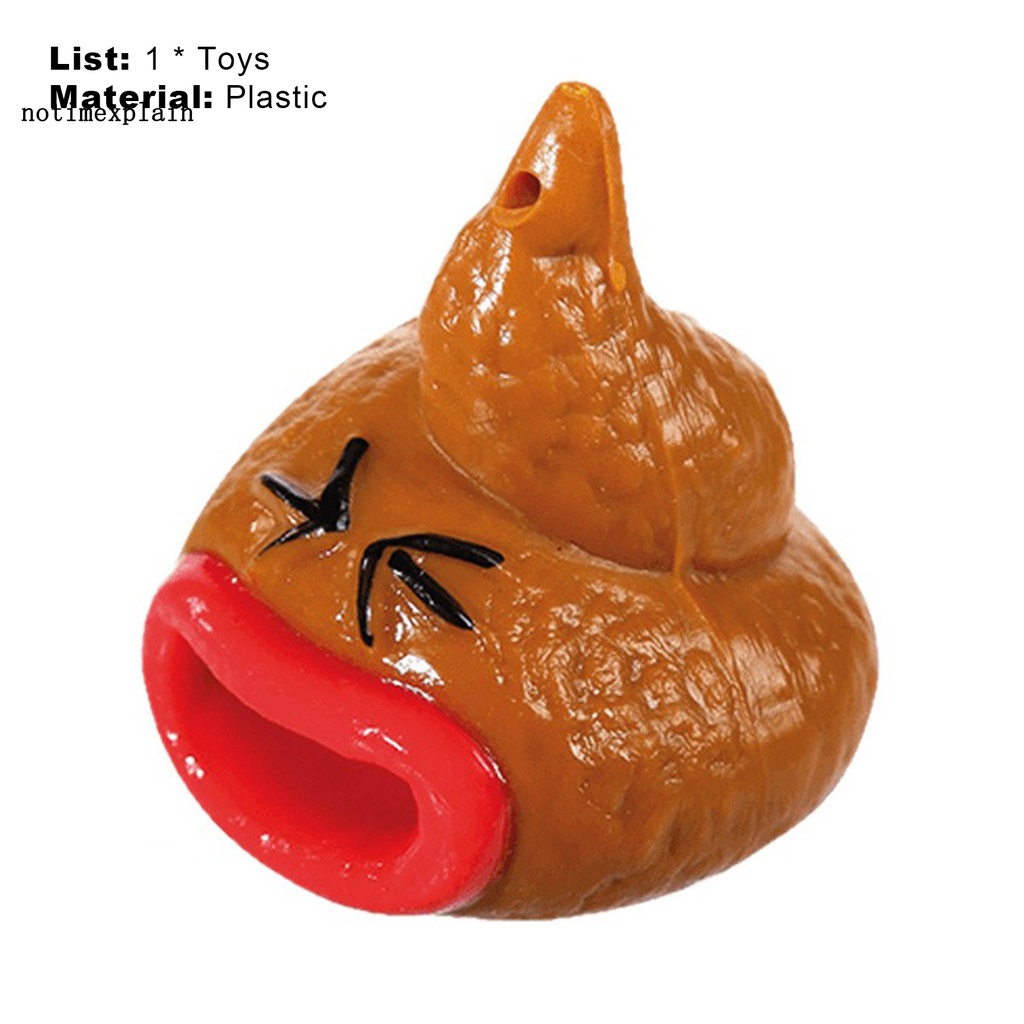 Đồ chơi phân lè lưỡi co giãn có độ biến dạng cao kèm dây móc khóa dùng giải trí thư giãn độc đáo