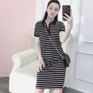 Váy kẻ cotton len