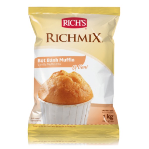 Bột bánh Muffin vị Vanilla Rich gói 1kg