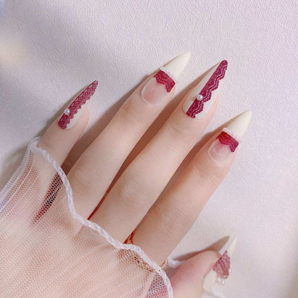 [Hàng mới về] Nhãn Dán Họa Tiết 3D Trang Trí Móng Tay DIY Phong Cách Gothic Độc Đáo