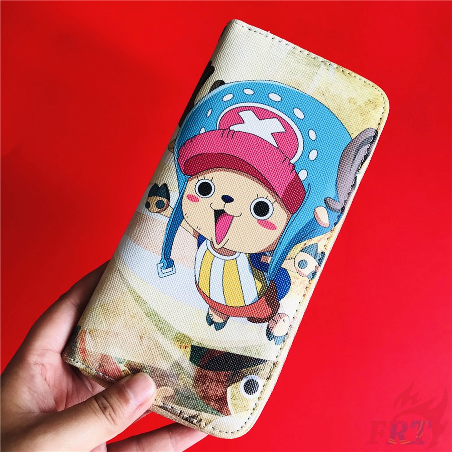 ❀ Ví Dài Họa Tiết ONE PIECE Q-4: Chopper ❀ 1 Ví Nữ Da PU In Hình Anime Thời Trang
